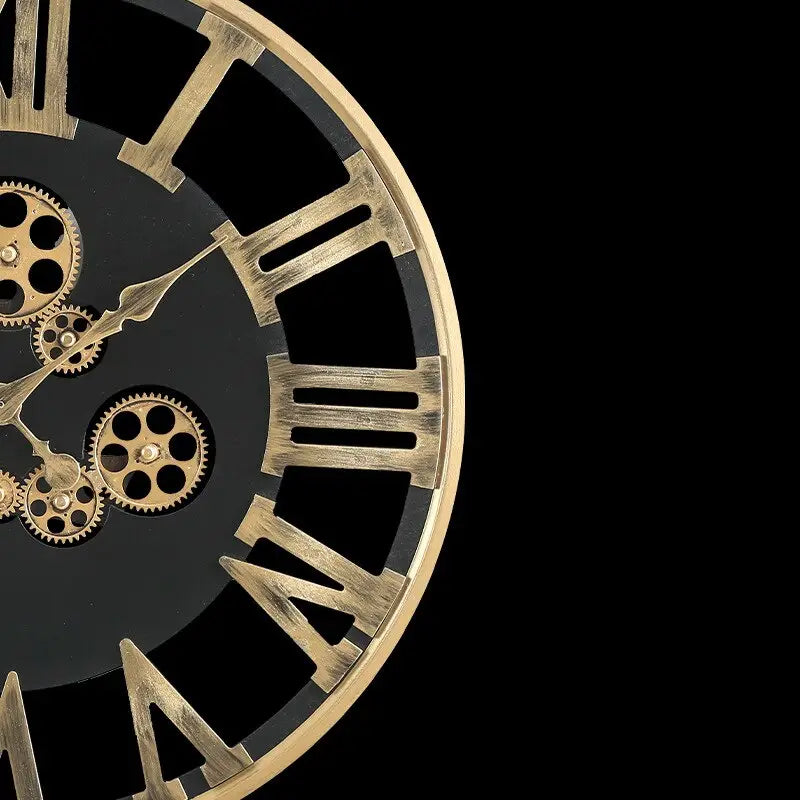 Wall Clock with Moving Gear