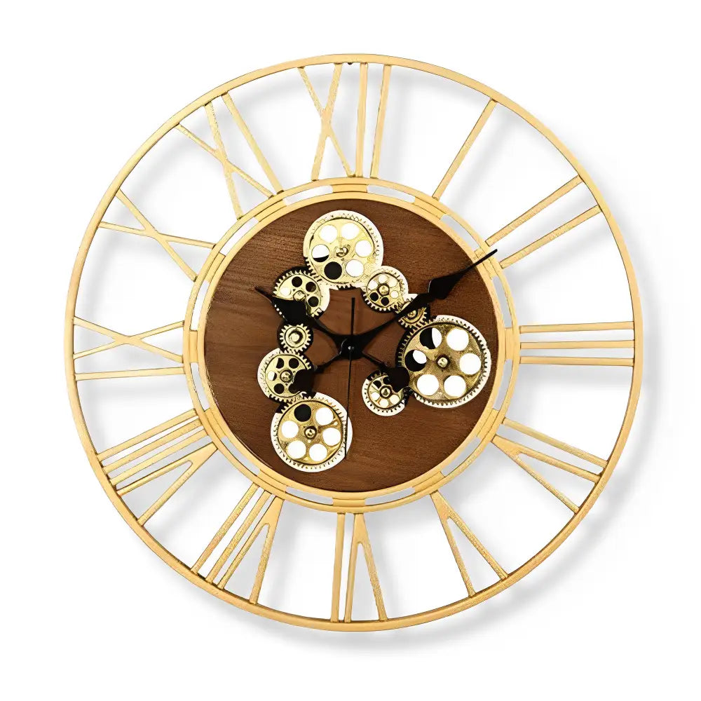 Wall Clock with Moving Gear