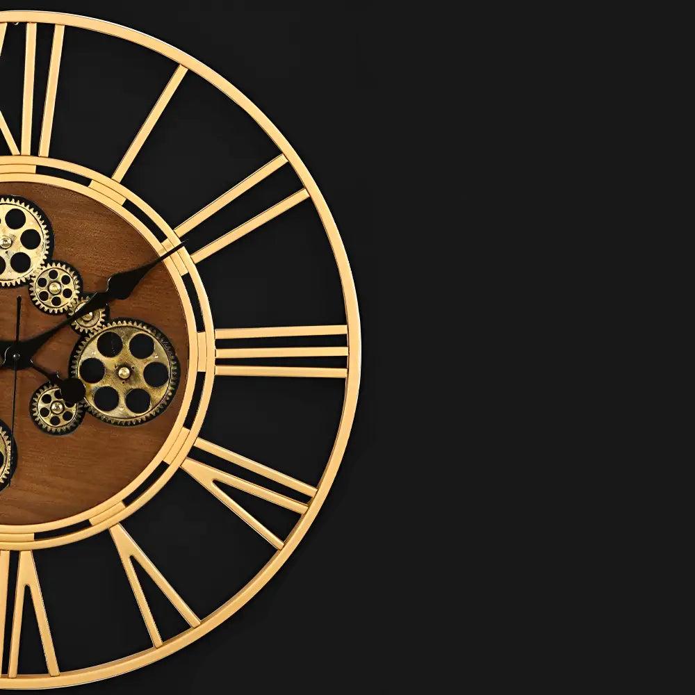 Wall Clock with Moving Gear