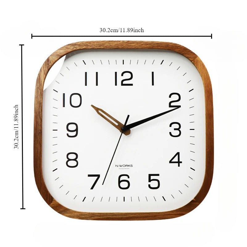 Wood Squaree Wall Clock