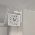 A closer view of the Wood Designer Wall Clock, created to become a striking focal point in any room.
