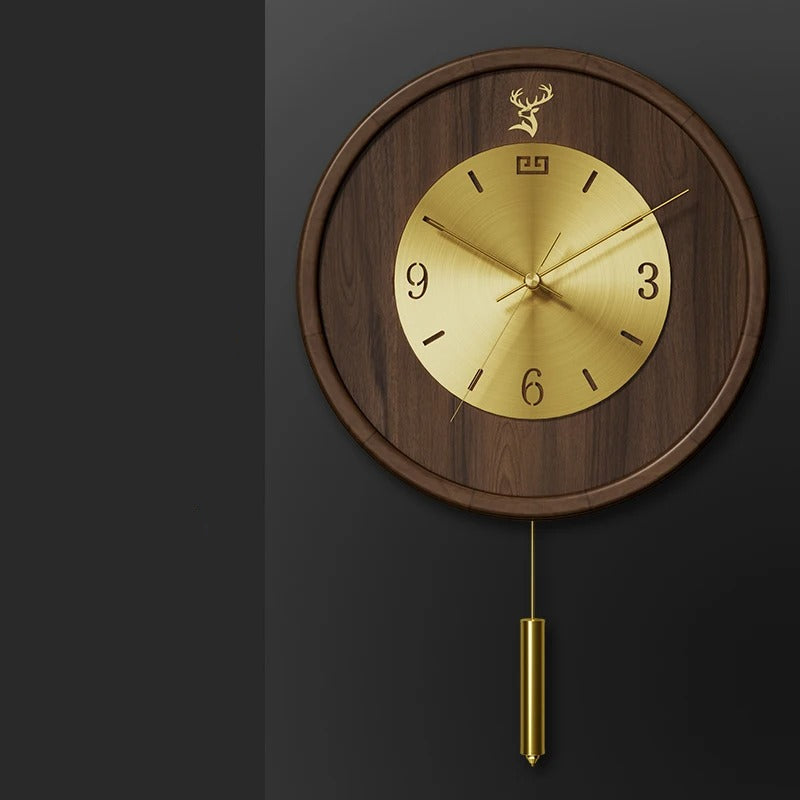 Wood and Metal Wall Clock