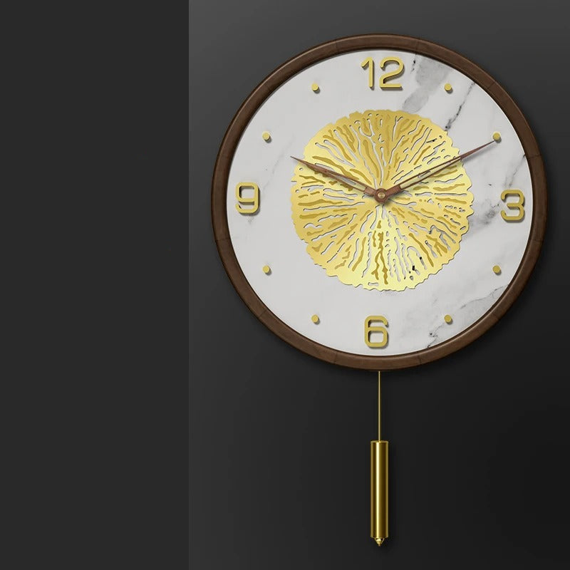 Wood and Metal Wall Clock