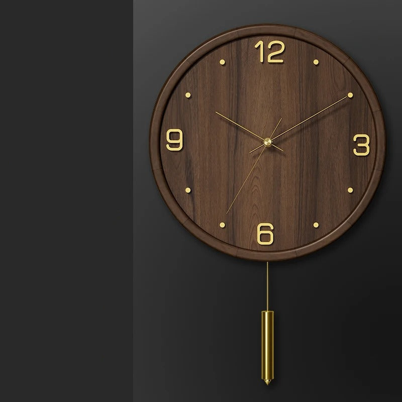 Wood and Metal Wall Clock