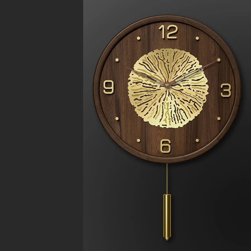 Wood and Metal Wall Clock