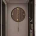 The Wood and Metal Wall Clock displayed as a functional yet eye-catching feature for the home.