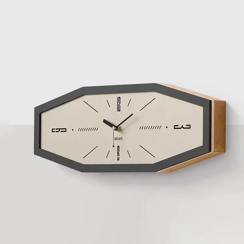 A Wood Retro Wall Clock with a distinctive presence, made to enhance a curated interior.