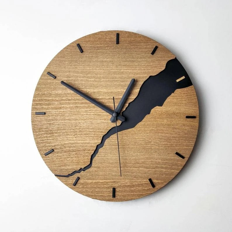 Wood Rustique Wall Clock