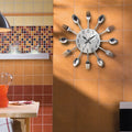 This Kitchen Wall Clock adds a tailored balance of function and visual interest to home decor.