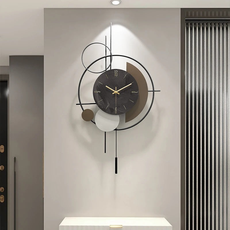 The Decorative Designer Wall Clock shown as a refined decorative accent for a modern living space.
