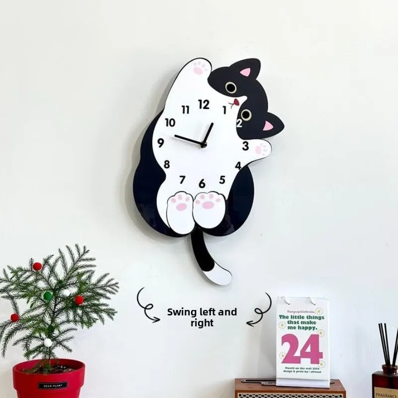 Designer Cat Wall Clock