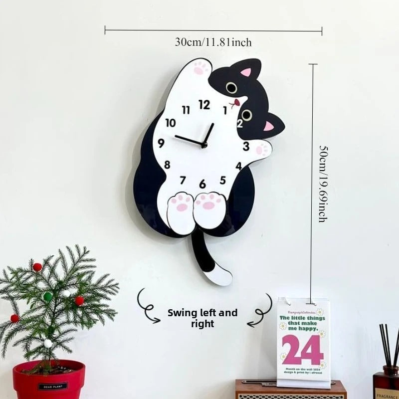 Designer Cat Wall Clock