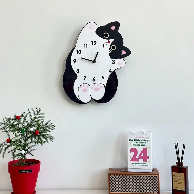 Designer Cat Wall Clock