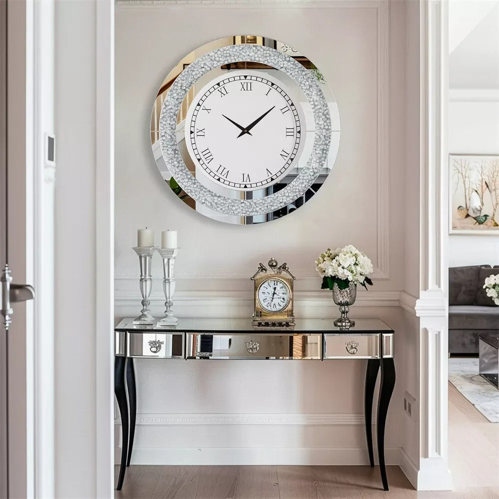 Designer Luxury Crystal Wall Clock