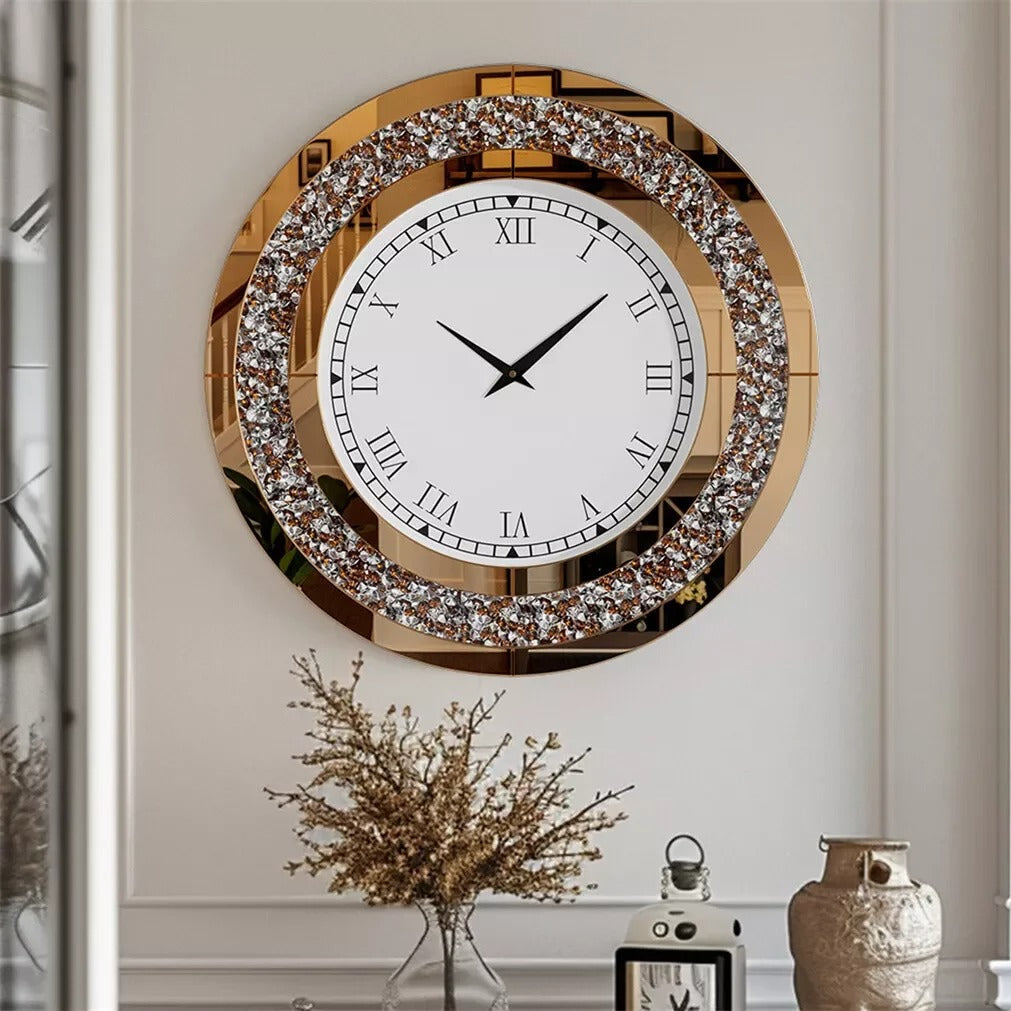 Designer Luxury Crystal Wall Clock