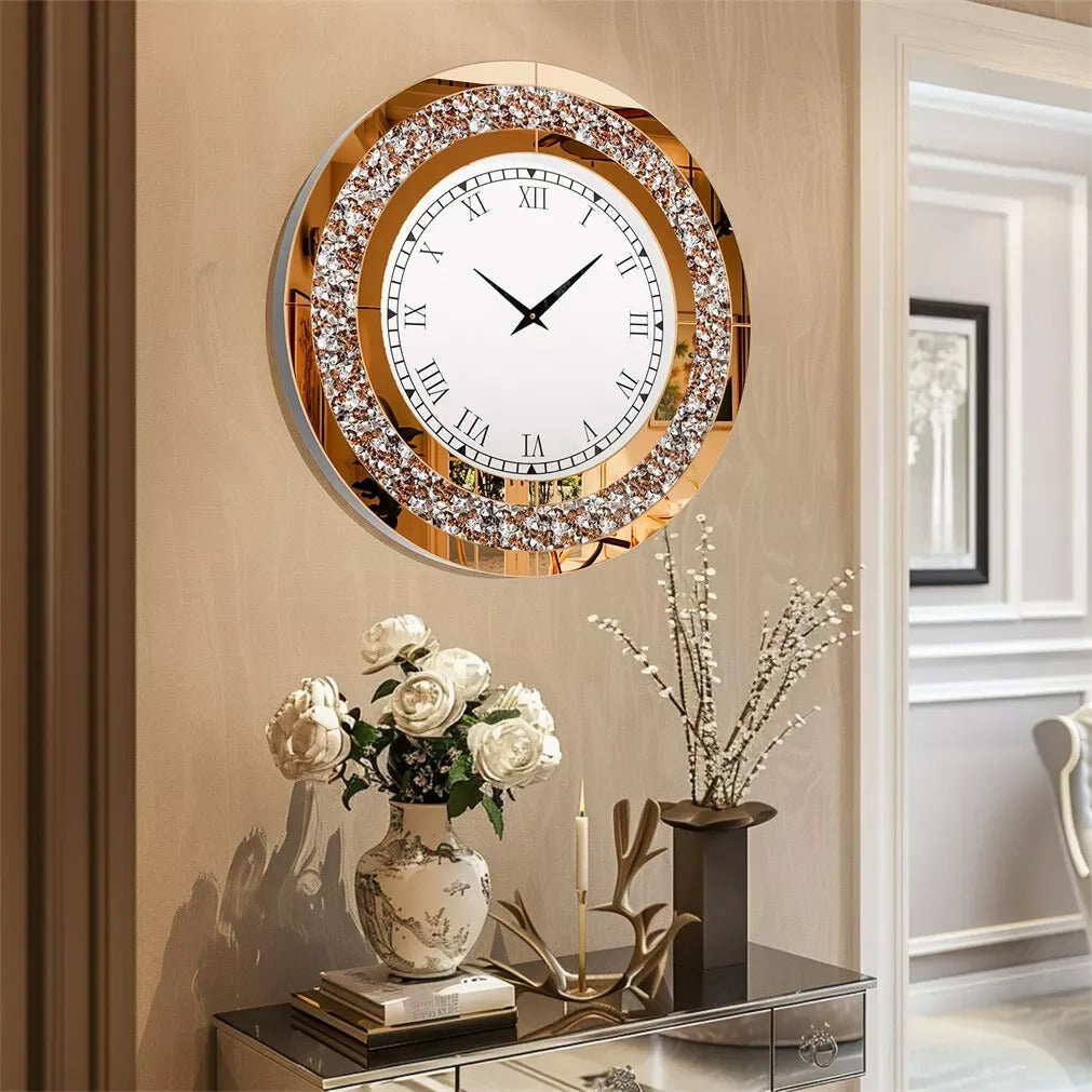 Designer Luxury Crystal Wall Clock