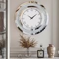 The Designer Luxury Crystal Wall Clock, presented as a decorative timepiece for a thoughtfully designed home.
