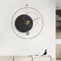 The Designer for Living Room Wall Clock shown as a refined decorative accent for a modern living space.
