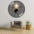 A closer view of the Designer Silent Wall Clock, created to become a striking focal point in any room.