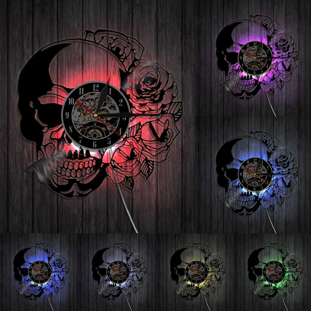 A Record Vinyl LED Wall Clock that brings a distinctive finishing touch to a stylish interior.