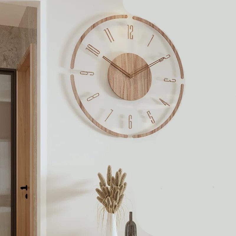 This Wood Wall Clock combines practical timekeeping with characterful wall decor.