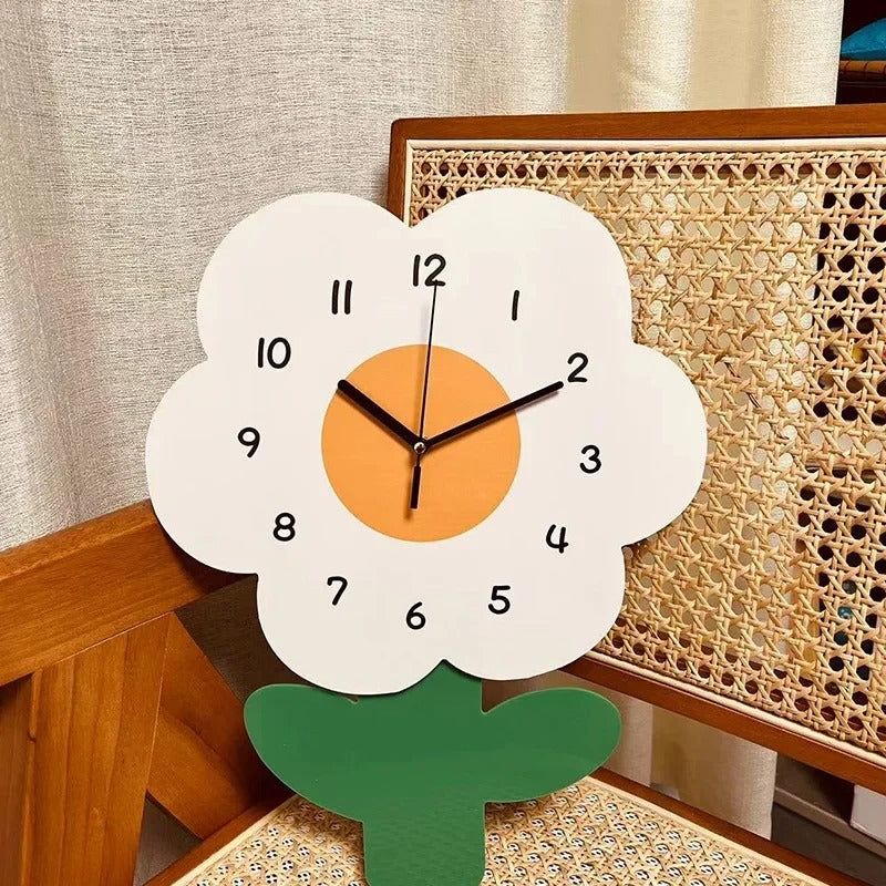 Flowers Wall Clock