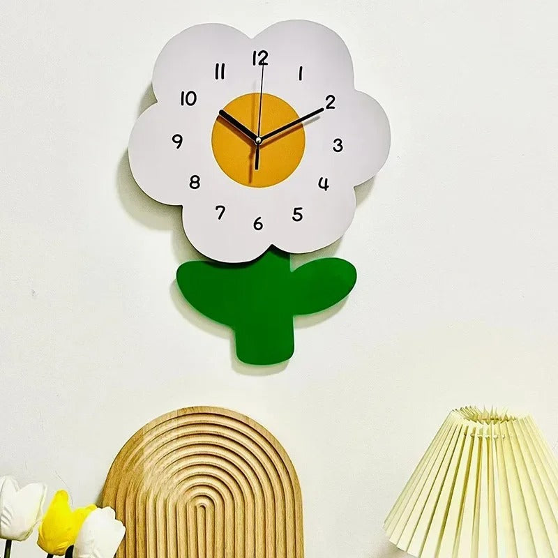 The Flowers Wall Clock, presented as a decorative timepiece for a thoughtfully designed home.