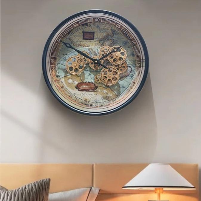 The Gears Tournant Wall Clock, a statement clock that lends personality to a carefully styled interior.
