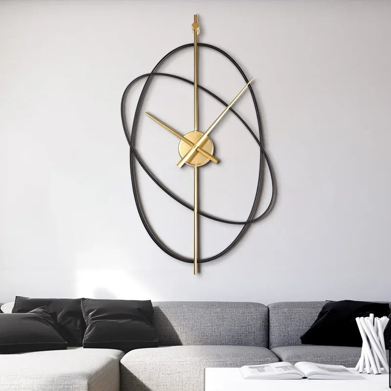 A closer view of the Iron Wall Clock, created to become a striking focal point in any room.