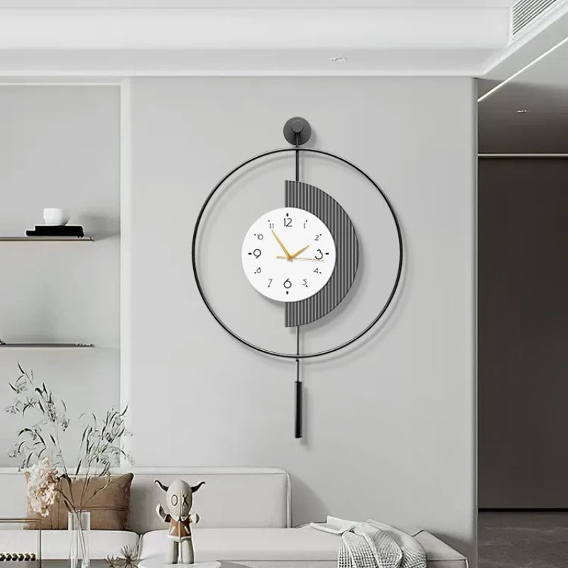 This Giant Wall Clock adds a tailored balance of function and visual interest to home decor.