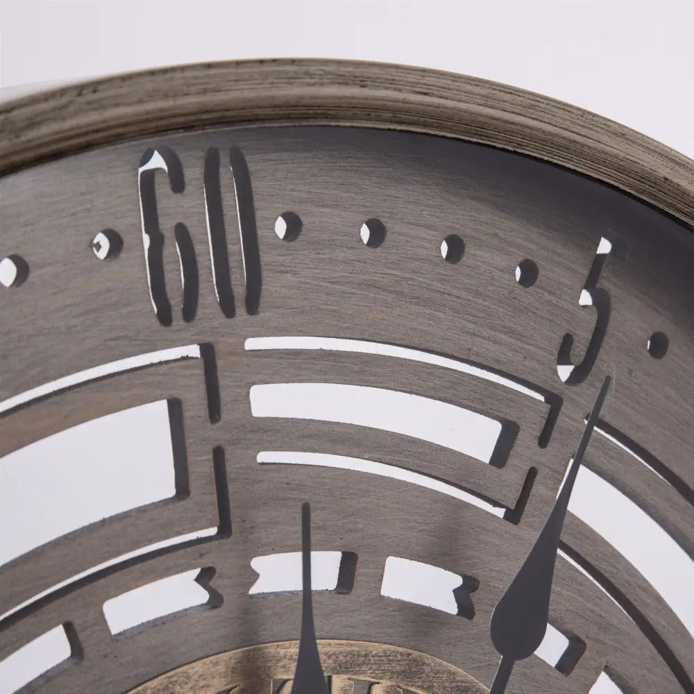 Industrial with Moving Gear Wall Clock