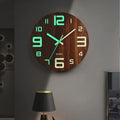 The Illuminated Wall Clock shown as a refined decorative accent for a modern living space.
