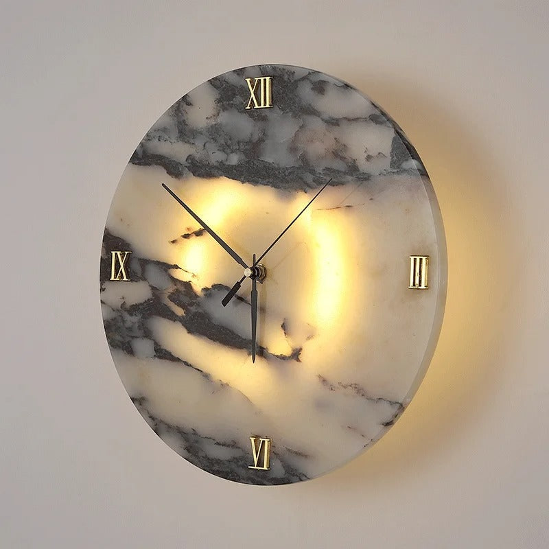 Marble Illuminated Wall Clock