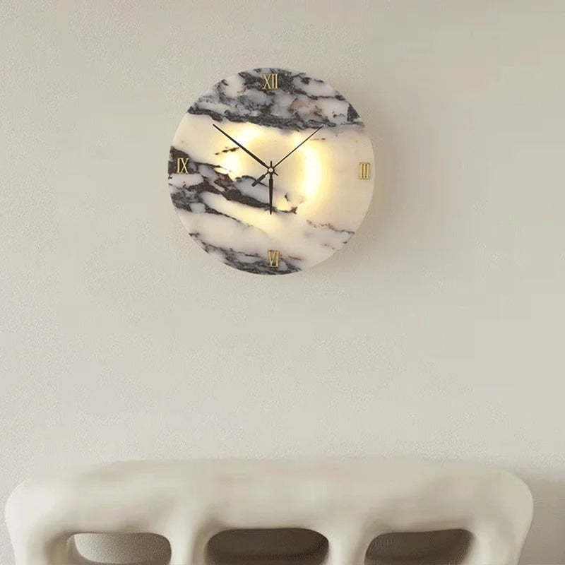 Marble Illuminated Wall Clock