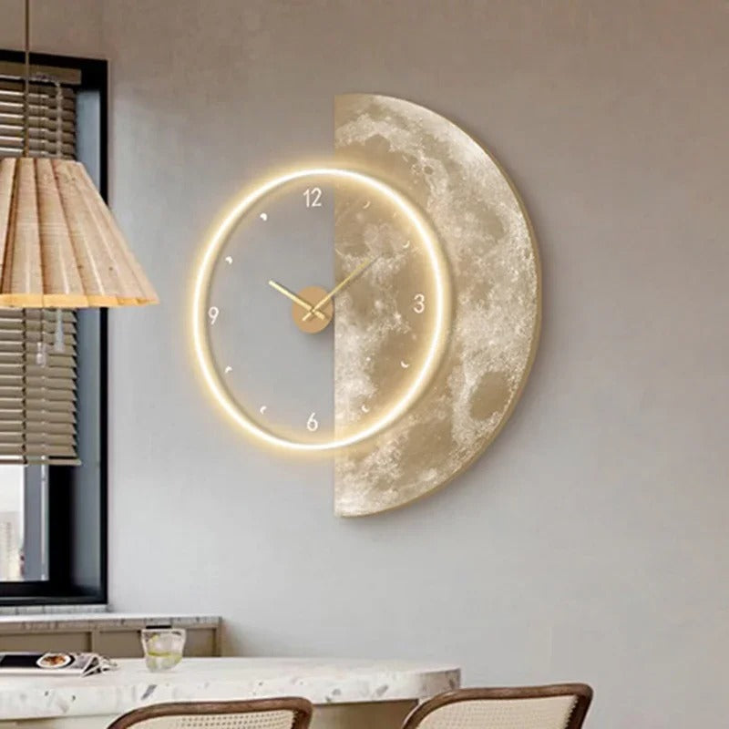 Moon Illuminated Wall Clock