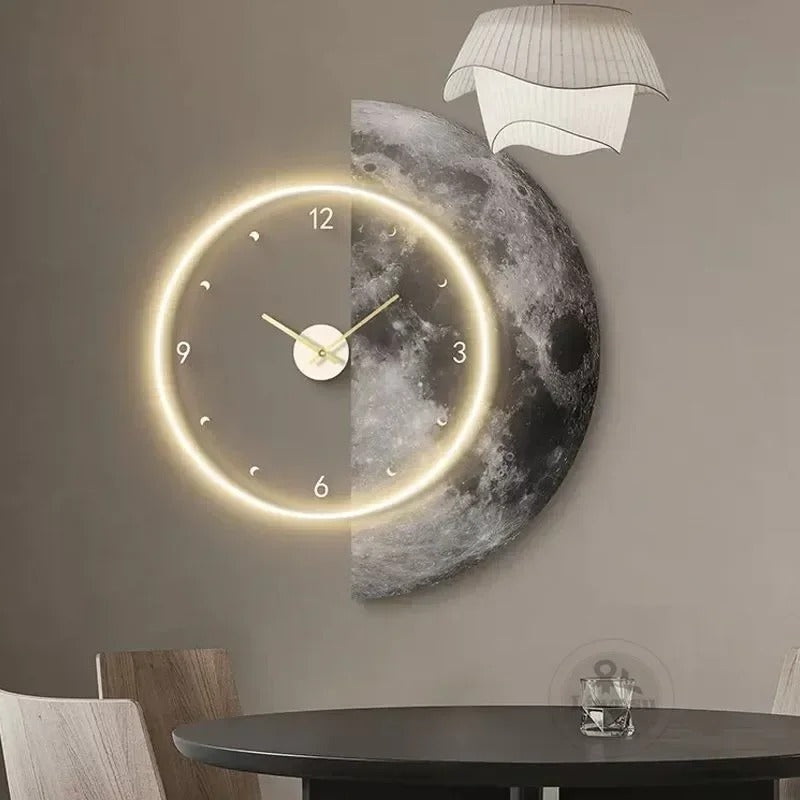 Moon Illuminated Wall Clock