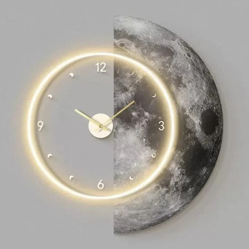 Moon Illuminated Wall Clock
