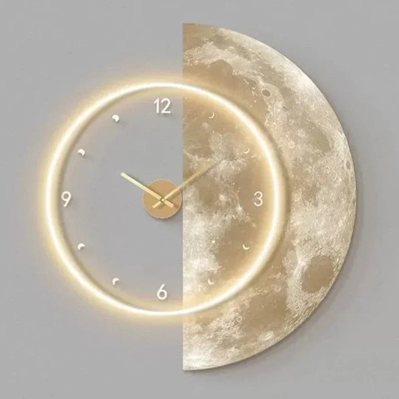 Moon Illuminated Wall Clock