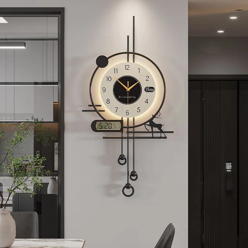This Modern LED Wall Clock adds a tailored balance of function and visual interest to home decor.