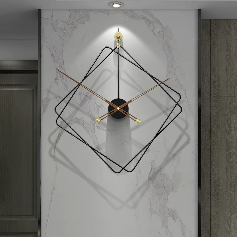 This Black Designer Wall Clock brings a polished clock design and decorative character to the wall.