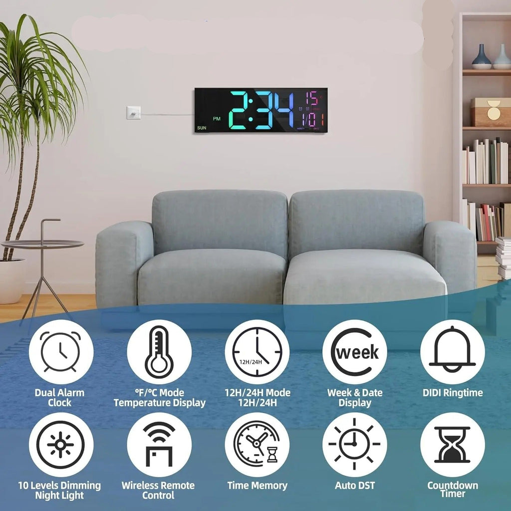 Digital LED Wall Clock