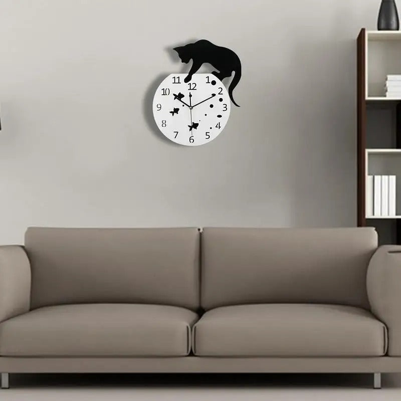This Unique Cat Wall Clock combines practical timekeeping with characterful wall decor.