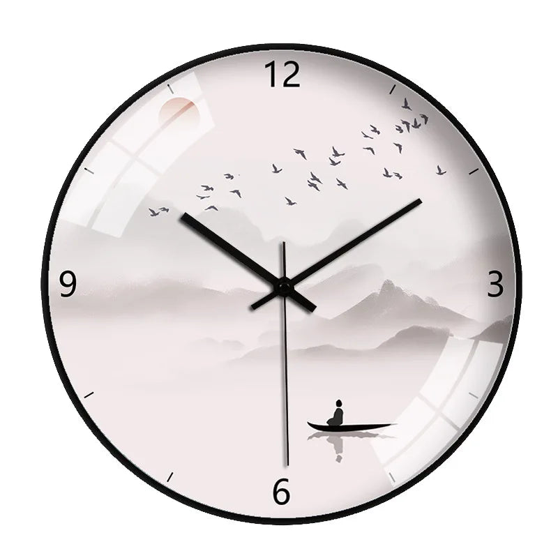 Chinese Landscape Wall Clock