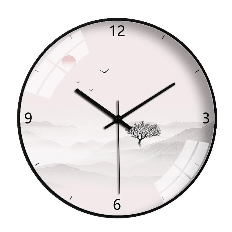 Chinese Landscape Wall Clock