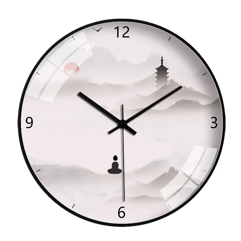 Chinese Landscape Wall Clock