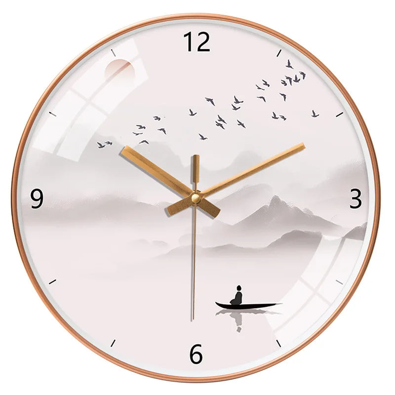 Chinese Landscape Wall Clock