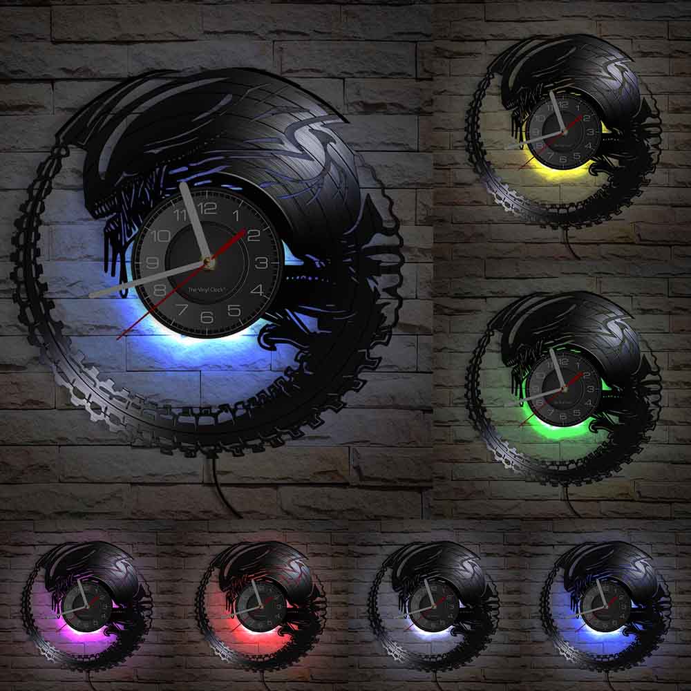 A Vinyl LED Wall Clock with a distinctive presence, made to enhance a curated interior.