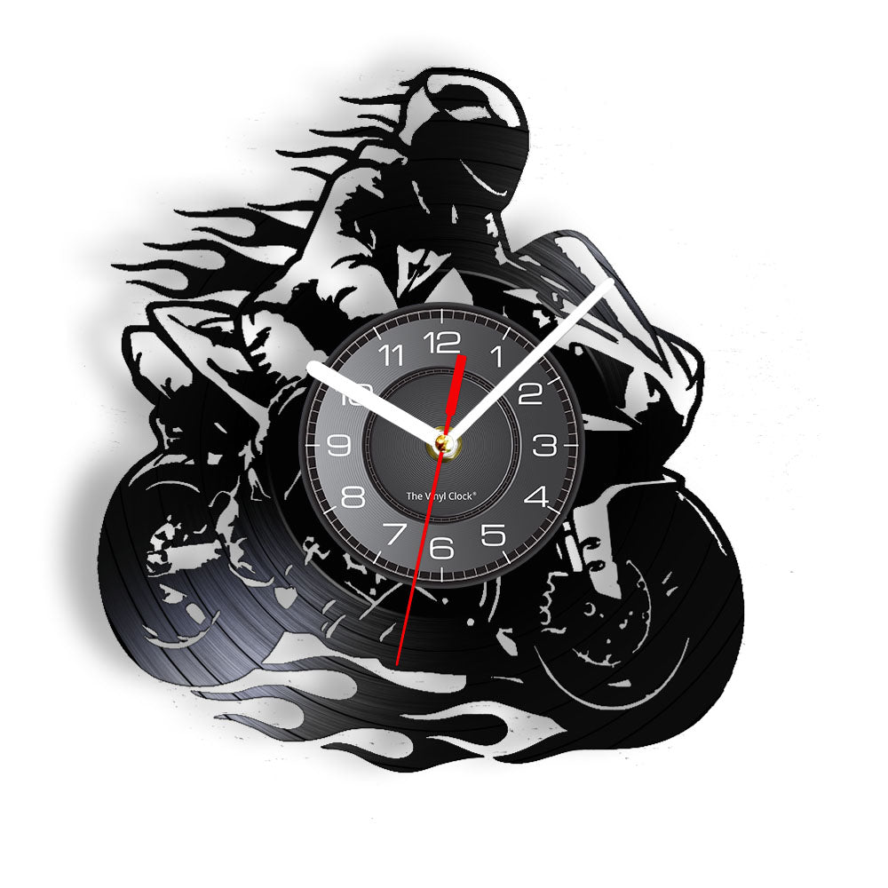 An elegant Vinyl Wall Clock designed to give a room a memorable decorative detail.
