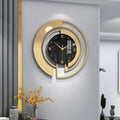 A closer view of the Black and Gold Clock, created to become a striking focal point in any room.