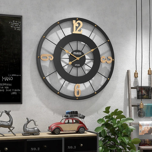 Black Metal Clock